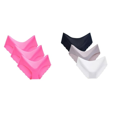 2-Pack 3PC Women s Non- Ice Silk Breathable Midwaist Solid Color Underwear Aprons for Women Lingerie Satin Chemise Long Maternity Camisole Short Pajamas Petite Lingerie plus Size Hell