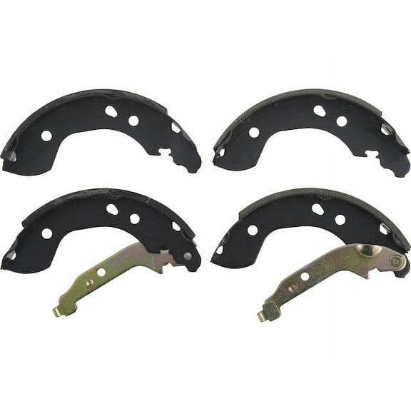 Rear Brake Shoe - Set of 4 - Compatible with 2012 - 2019 Nissan Versa 1.6L 4-Cylinder 2013 2014 2015 2016 2017 2018