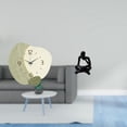thumbnail image 2 of Reloj de pared abstracto silencioso con forma de estatua del pensador, ideal para decorar la cocina, la oficina, estantes, o librerías., 2 of 8