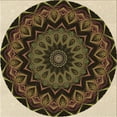 thumbnail image 1 of Ahgly Company Machine Washable Indoor Square Transitional Night Red Area Rugs, 5' Square, 1 of 7