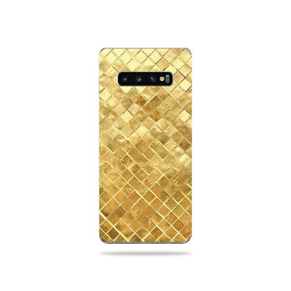 MightySkins SAGS10-Gold Tiles Skin for Samsung Galaxy S10 - Gold Tiles