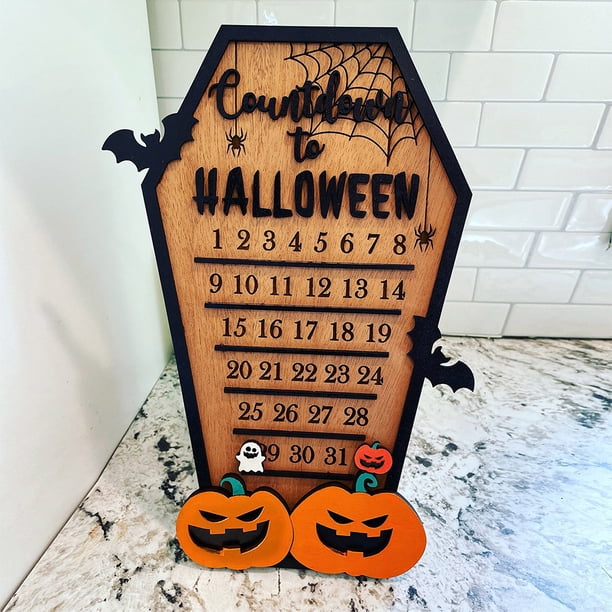 Calendario de Adviento de Halloween Tema del festival Calendario de ataúd Regalo de vacaciones para niños