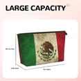 thumbnail image 3 of Retro Mexico Sacred Flag Purse Organizer Handbags Totes Leather Zipper Printing Bag For Women Travel Toiletry Bag, 3 of 7