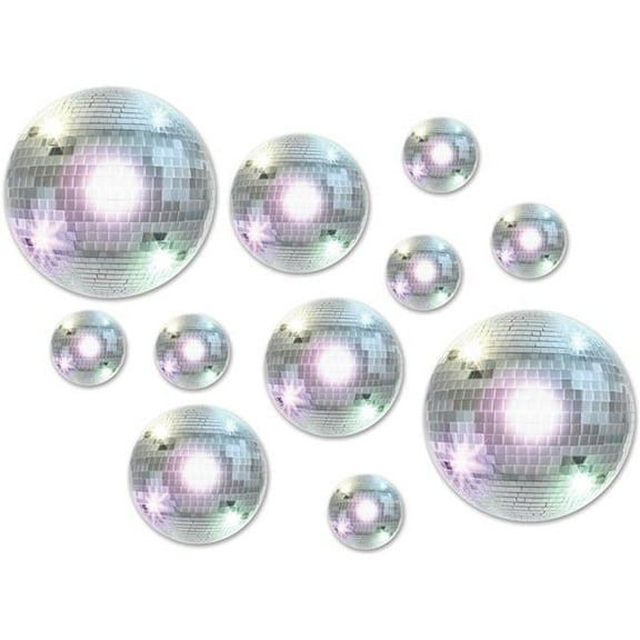 DDI 2181649 Disco Ball Cutouts, Case of 12