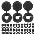 thumbnail image 6 of OUNONA  200 Pcs Shutter Screws with Caps Covers Pleated Waterproof Black, 6 of 8