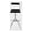 Black, variant on Polyurethane Bar Stool with Chrome Legs White Set of 2