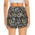 thumbnail image 2 of Lsque Rose Flowers Printed Women's Running Shorts with Liner Pockets,Elastic Quick Dry Workout Athletic Gym Yoga Shorts,Womens High Waist Shorts-XX-Large, 2 of 9