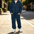 thumbnail image 2 of ITSAME Boys Outfit 2-Piece Zip Up Hooded Sweatshirt and Jogger Pants Casual Athletic Set Size 4T, 2 of 9