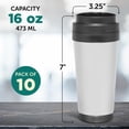 thumbnail image 4 of Insulated Stainless Steel Travel Mugs 16 oz. Set of 10, Bulk Pack - Perfect for Iced Coffee, Soda, Other Hot & Cold Beverages - Stainless Steel, 4 of 4
