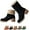 Black, variant on Women's Winter Wool-Lined Ankle Mid-Calf Boots, Suede Upper Non-Slip Warm Snow Boots