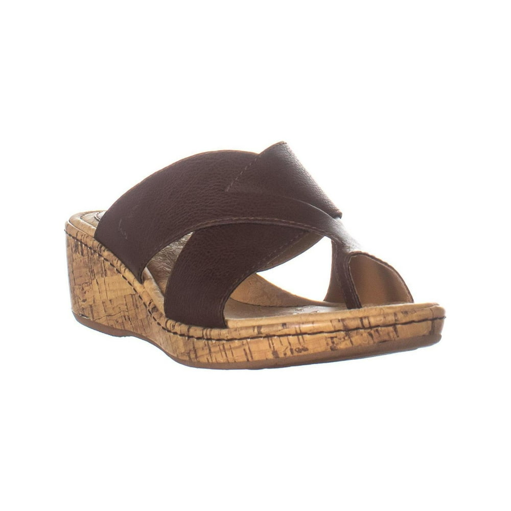 Born Womens B.O.C. Born Summer Slip On Wedge Sandals, Brown, 10 US