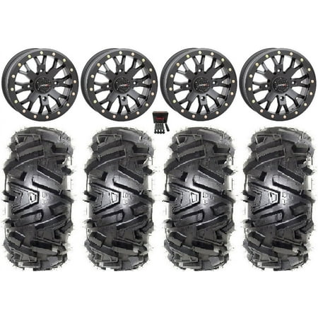 System 3 SB-4 Black (6+1/4+3) 14 Wheels 28 Moto MTC Tires Can-Am Defender System 3 SB-4 Black (6+1/4+3) 14 Wheels 28 Moto MTC Tires Can-Am Defender