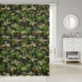 thumbnail image 2 of Manfei Minimalst Camouflage Shower Curtain 72Wx78L, Contemporary Art Camo Bath Curtain, Olive Green, 2 of 5