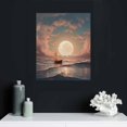 thumbnail image 5 of PIKWEEK Wall Art Canvas Prints Moon Sea Ocean Landscape  Full Moon in Cloud Pictures Paintings Stretched and Framed for Living Room Bedroom, 5 of 5