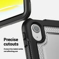 thumbnail image 2 of Shockproof Case for Apple iPad 11th 10th Generation 2025 2022, Rugged Hybrid Protective Cover with Pencil Holder & Shoulder Strap Kids Friendly Rotating Stand Case for iPad 11th 10th Gen, Clear, 2 of 8