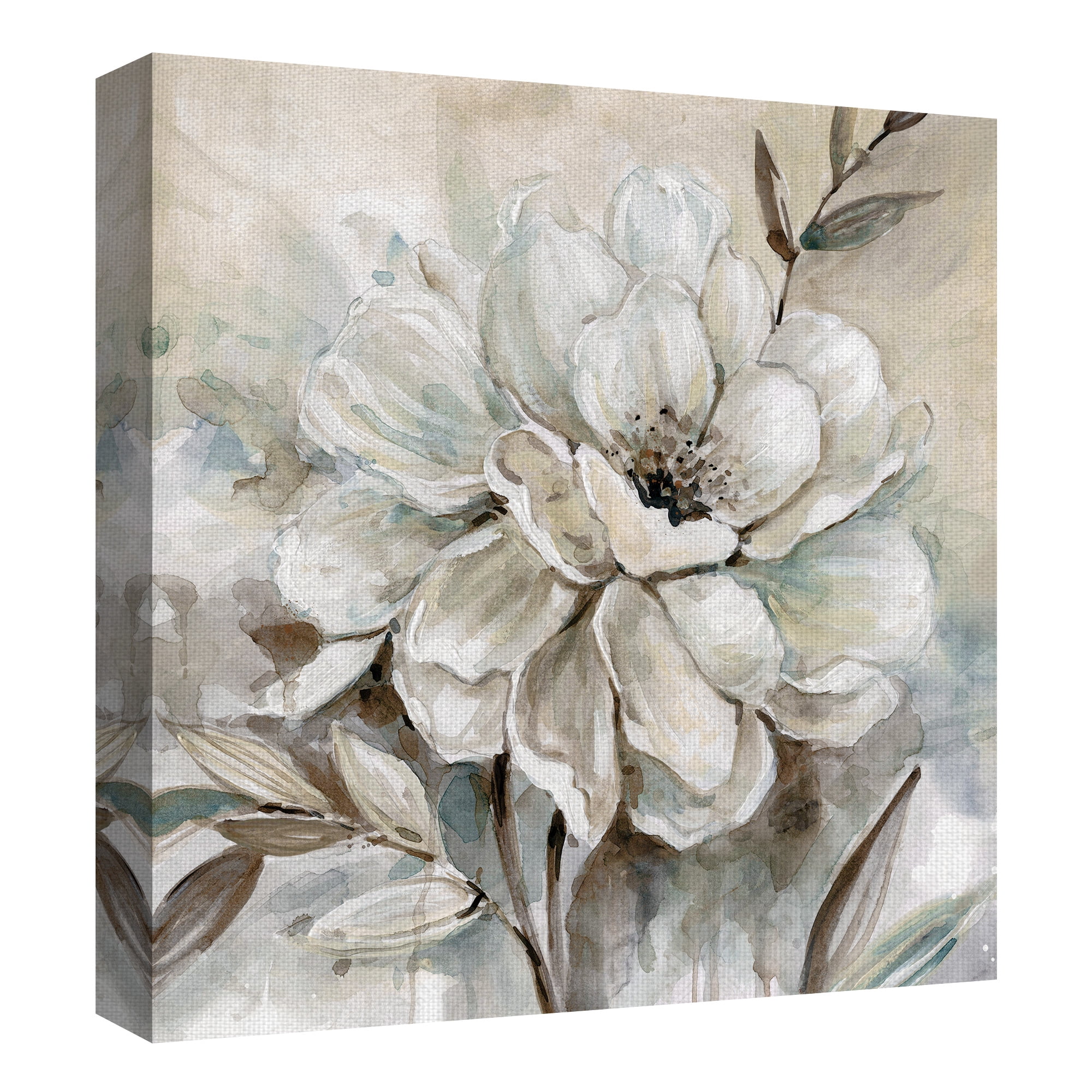 Masterpiece Art Gallery Neutral Bloom I Flower By Carol Robinson Canvas Art Print24" x 24"