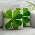 thumbnail image 3 of Nawypu  St Patricks Day Shamrock Pillow Covers, Lucky Clover Green Decorative Throw Pillow Covers Irish-Themed Home Decor Cushion Cases,, 3 of 5