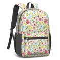 thumbnail image 2 of Pioneer Flower Floral Print Pattern 17" School Backpacks for Teens,Waterproof Oxford Fabric,S-Shape Padded Straps for School,Travel,Hiking,Camping, 2 of 5