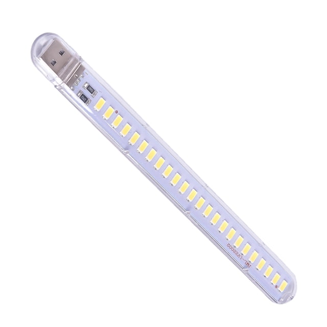 Billuyoard Luz nocturna de plástico, 24 LED brillantes, carga USB, Mini lámpara elegante, dormitorio interior, lectura, aprendizaje, herramienta de Iluminación y accesorios Luz calida Billuyoard HA008036-02