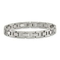 thumbnail image 4 of Stainless Steel Bracelet Men's Link, Other 9 mm 8.5 in Chisel Brushed and Polished Link, 4 of 6