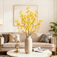 thumbnail image 7 of Beautynvta Easter Artificial Flower Branches, 35.4'' Fake Silk Long Stem Bouquet, Plastic Spring Yellow Flowers Stems for Wedding Floral Arrangement Party Table Decor, 7 of 7