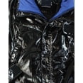 thumbnail image 3 of Nautica NEW True Black Shiny Vinyl Mens Size XL Bomber Hooded Jacket, 3 of 4