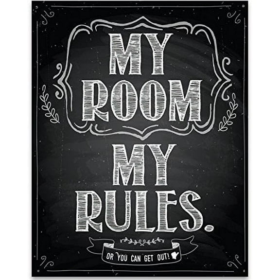 My Room My Rules - 11x14 Unframed Typography Art Print - Great Bedroom Decor