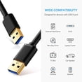 thumbnail image 5 of AUBEAMTO USB 3.0 A to A Male Cable [10FT+10FT], USB 3.0 to USB 3.0 Cable USB Male to Male Cable Double End USB Cord Compatible with Hard Disk, Cameras,Laptop Cooler, DVD Player and More, 5 of 9