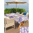thumbnail image 5 of Outdoor Tablecloth with Umbrella Hole for Patio/Picnic/Party/Camping, Purple Pineapple Waterproof Table Cloth Rectangle Table Cover Washable, Tropical Summer Botanical Fruits (52"x 70"), 5 of 9