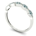 thumbnail image 2 of 0.1 ct Brilliant Round Cut Synthetic Moissanite 18K White Gold Stackable Band SZ 8.5, 2 of 6