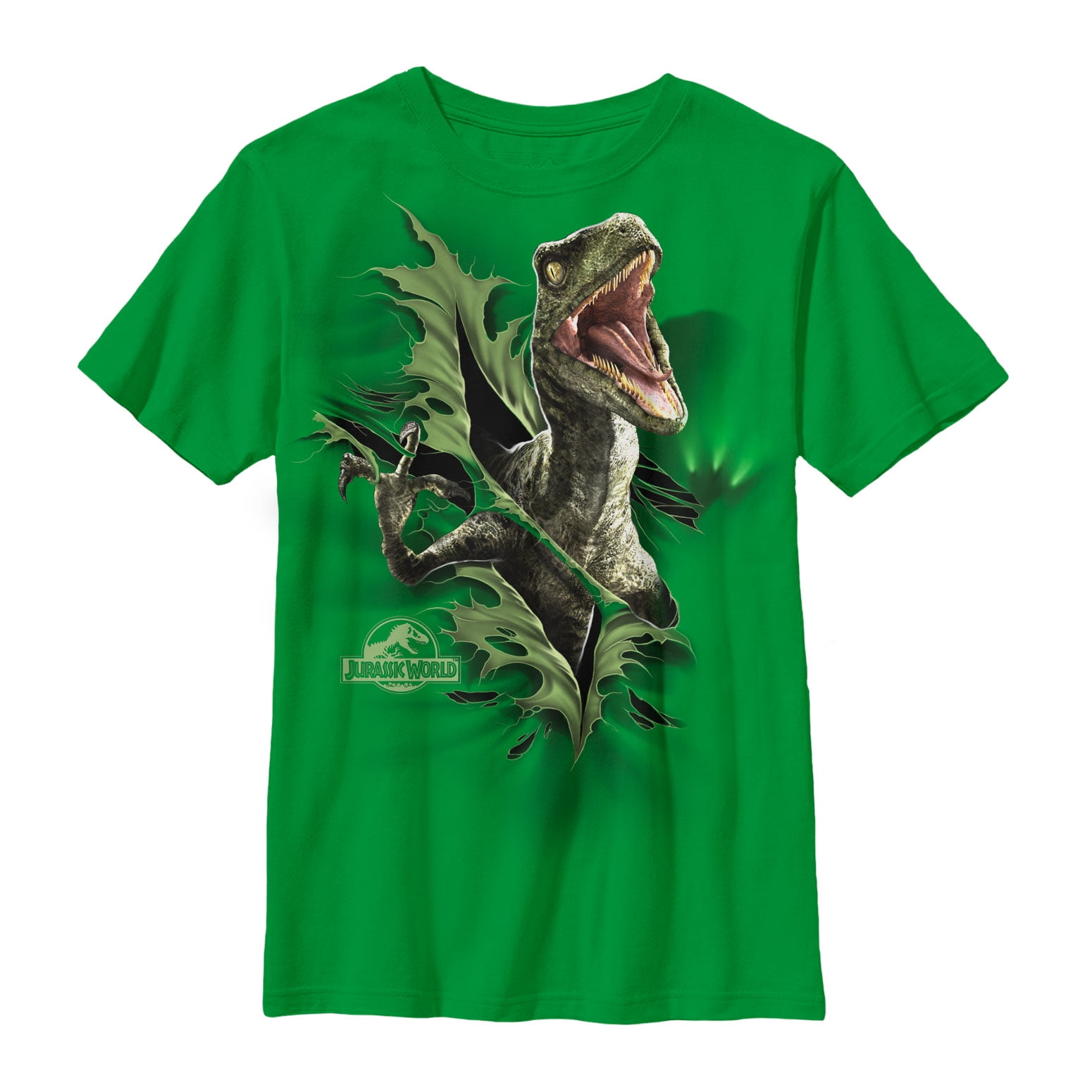 Boy s Jurassic World Velociraptor Rip Graphic Tee Kelly Green X Large