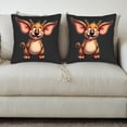 thumbnail image 3 of Set of 2 18x18in Throw Pillow Covers - Whimsical Cartoon Dog Design for Couch Bed Car - Cheerful & Playful Decorative Cushion Cases, 3 of 8