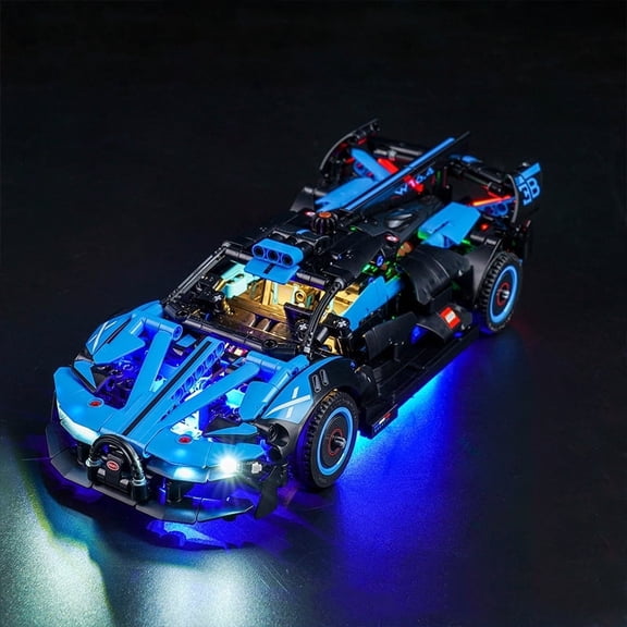 ‌LED Light Compatible with Legos 42162 Building Set, LED Light Kit for Legos 42162 Track supercar Building Toy, Decoration Lights with Battery Box, No Building Model Kit
