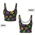 thumbnail image 6 of Goofa Mardi Gras Carnival4 Printed Sports Bras for Women, High Impact Running Bra Workout Crop Tank Tops Longline Sports Bra Push up-Small, 6 of 9