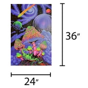 Cosmic Shroom by Space Tribe Non-Flocked Blacklight Poster 24 x 36