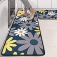 thumbnail image 2 of Kitchen Rugs Sets Of 2,Navy Daisy Flower Pattern Anti Fatigue Kitchen Mat Rugs Non Slip Washable,Decorative Kitchen Floor Mats for Kitchen,Sink,Laundry,17"x47"+17"x47", 2 of 5
