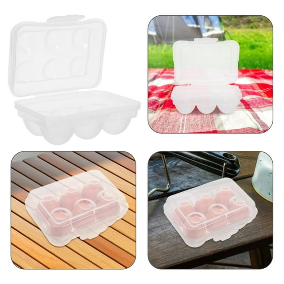 FRCOLOR Clear Plastic Egg Storage Container for Refrigerator Shockproof Egg Holder for Camping and Picni  Portable Egg Organizer with Lid Keeps Eggs Fresh and Safe
