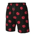 thumbnail image 4 of Logiee red lips Print Mens Swim Trunks Quick Dry Board Shorts,Breathable Hawaii Beach Shorts Swimwear Bathing Suits-XX-Large, 4 of 6