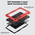 thumbnail image 2 of For Samsung Galaxy Tab S10 Plus/S9 FE+/S9+ Case 12.4 inch, 360 Rotating Shockproof Cover with Stand, Screen Protector, Shoulder Strap (SM-X820/X810/X610), Red, 2 of 7