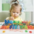 thumbnail image 1 of Juguetes Montessori Rompecabezas de números de Percepción del color Juguetes de aprendizaje de matemáticas preescores Csificación de CUTICAT Rompecabezas de números de madera, 1 of 8