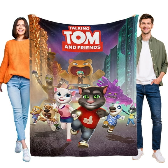 Throw Blanket for Talking Tom Bed Couch Flannel Blanket for Kids Boys Girls Gifts Soft Warm Home Decor 30x40 Inch