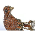 thumbnail image 5 of Exotic Bronze Gunmetal Tone Smoked Topaz Neon Colorful Crystal Rhinestone Peacock Bird Tail Brooch Pin, 5 of 5