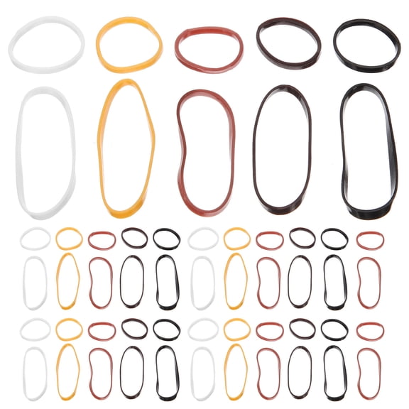 TAILTOSS 1Set Small Hair Elastics for Girls Coffee Circular Simple Design