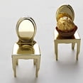 thumbnail image 6 of BalsaCircle 12 Gold Mini Chair 4" Party Favor Candy Gift Holders, 6 of 8