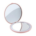 thumbnail image 1 of Round Mirror Led Makeup Light Mirror Mini Hand Comestic Mirror Led Pocket Mirror Pocket Mirror LightsPink9x9x1.85cm, 1 of 3