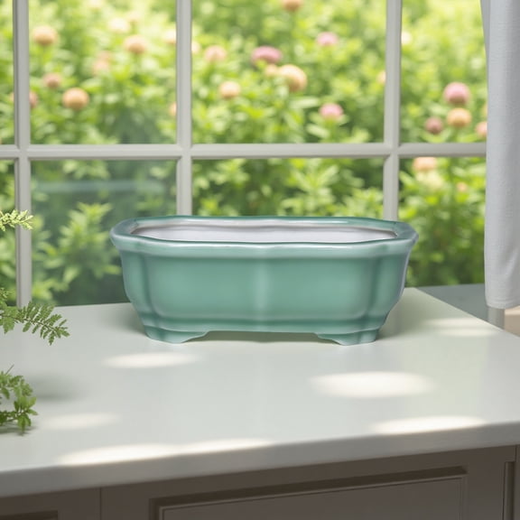 Ceramic Succulent/Cactus Planter Pots Featuring Drainage Holes, For Bedroom, Balcony Elegant Promote Healthy Growth Plant, courtyard Gardening Gift Home Decor