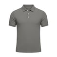 thumbnail image 4 of COSFO Ribbed Knit Polo Tshirts Shirts for Men Casual Short Sleeve Golf Shirts Collared Classic Fit Solid Pullover Business Tops, 4 of 5
