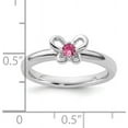 thumbnail image 5 of Sterling Silver Stackable Expressions Created Pink Sapphire Ring - Ring Size 5.0-3.0gm, 5 of 8