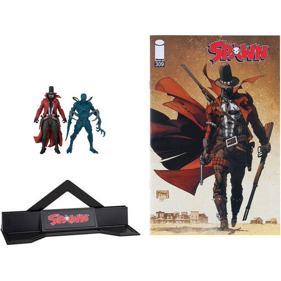 McFarlane - Spawn #309B - Page Punchers - 3" Gunslinger & Auger Figures with Comic 2-Pack