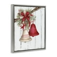 thumbnail image 4 of Stupell Industries Rustic Winter Bells Holiday Painting Gray Floater Framed Art Print Wall Art, 25 x 31, 4 of 10